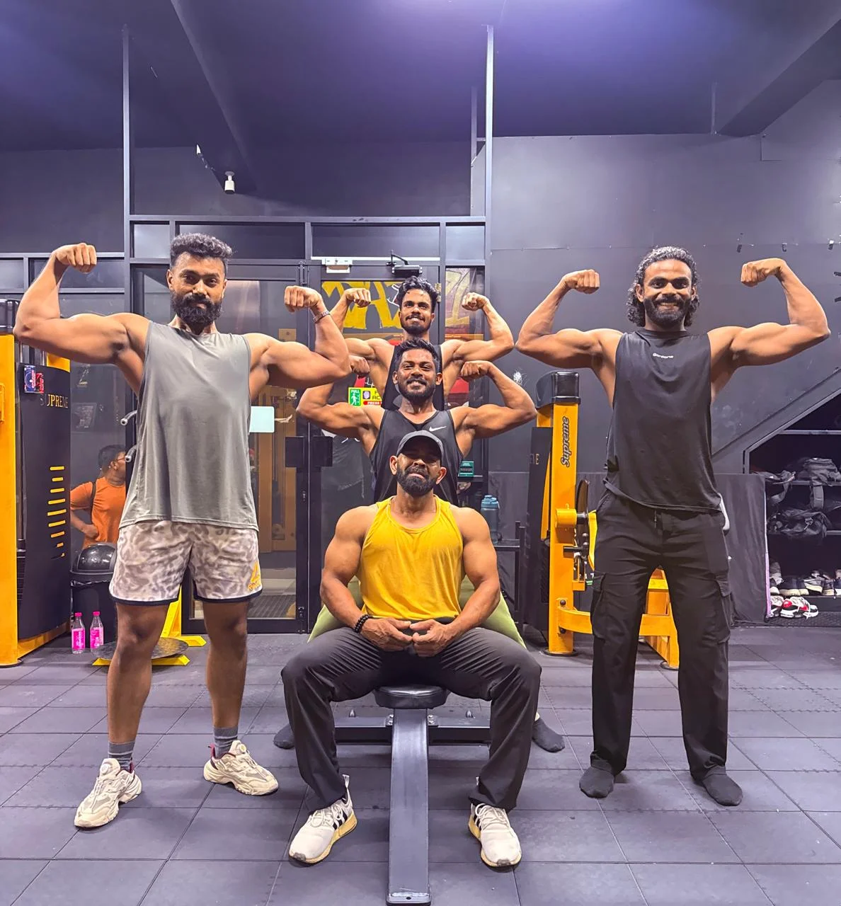 People working out together